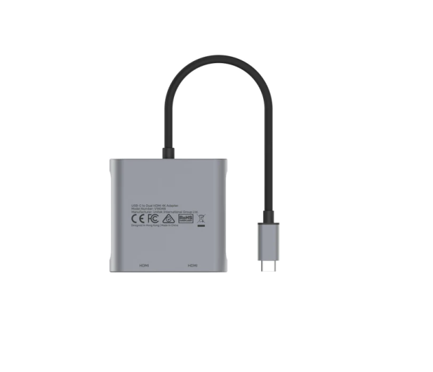 UNITEK Adapter USB-C - 2x HDMI 2.0; 4K MST; M/F V1404B - 1140320 - zdjęcie 3